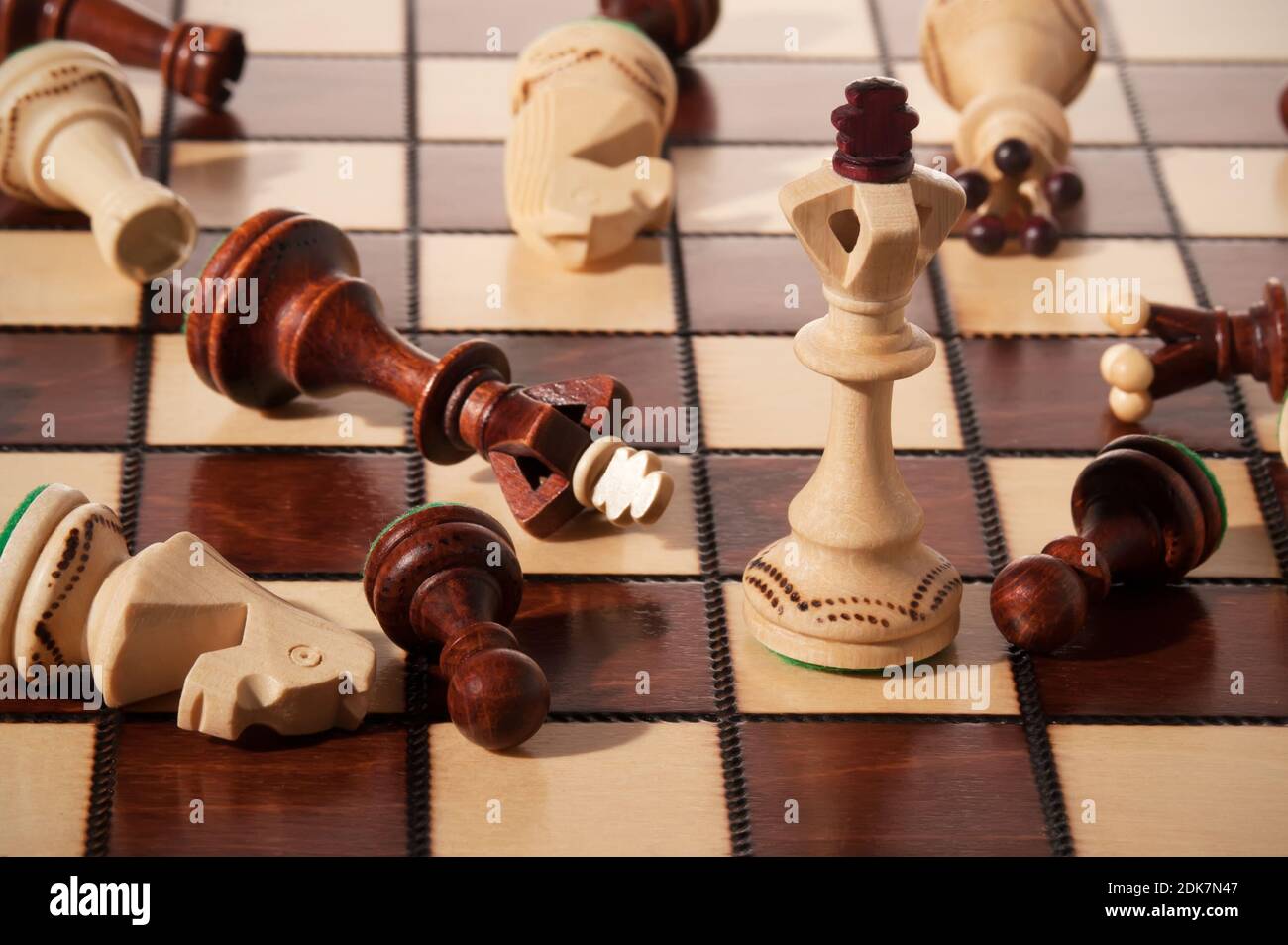 Scacchiera e scacchi figure.fuoco selettivo. Foto Stock
