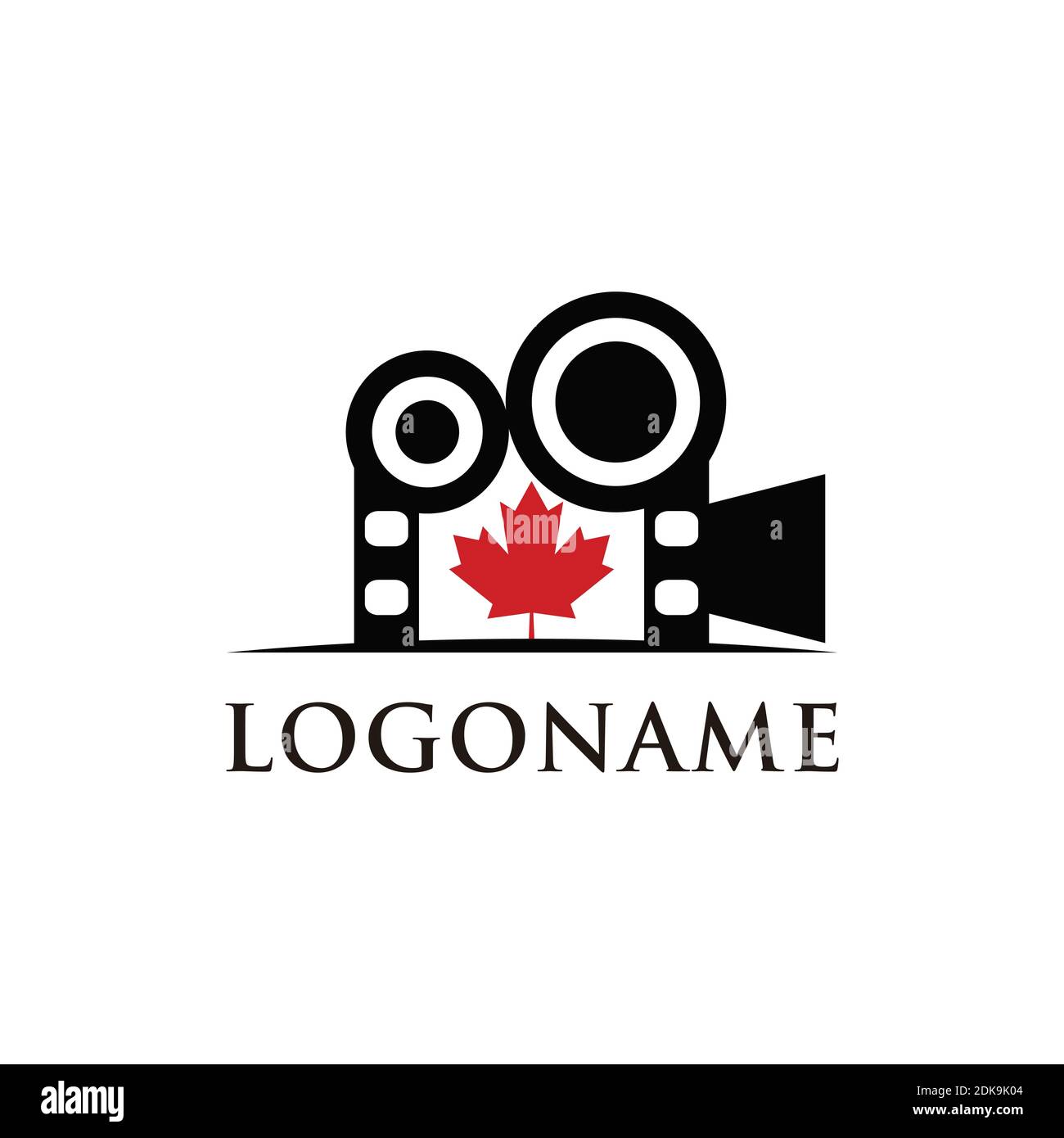 ispirazione per il design del cineasta / logo vlog Illustrazione Vettoriale