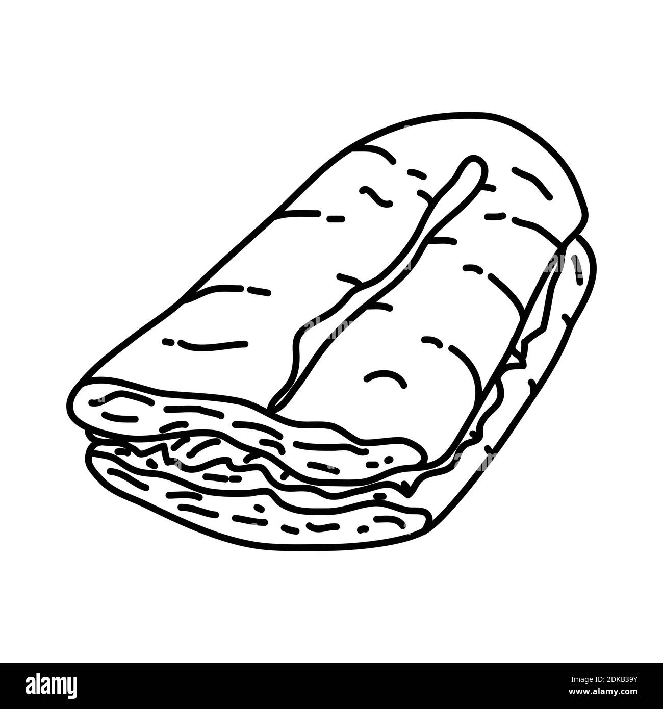 Icona S'Mores. Doodle disegnata a mano o stile icona contorno Illustrazione Vettoriale