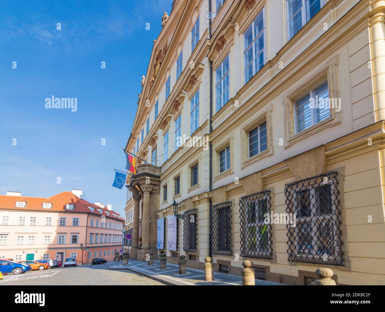 Praha, Palazzo del Palais Lobkowicz, oggi Ambasciata della Germania a Mala Strana, Lesser Town, Praha, Prag, Praga, Ceco Foto Stock
