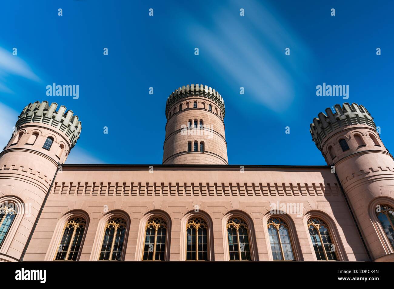 Granitz Hunting Lodge, Binz, Neo-Gotico, Ruegen, Mar Baltico, costa baltica, mare, Meclemburgo-Pomerania occidentale, Germania, Europa Foto Stock