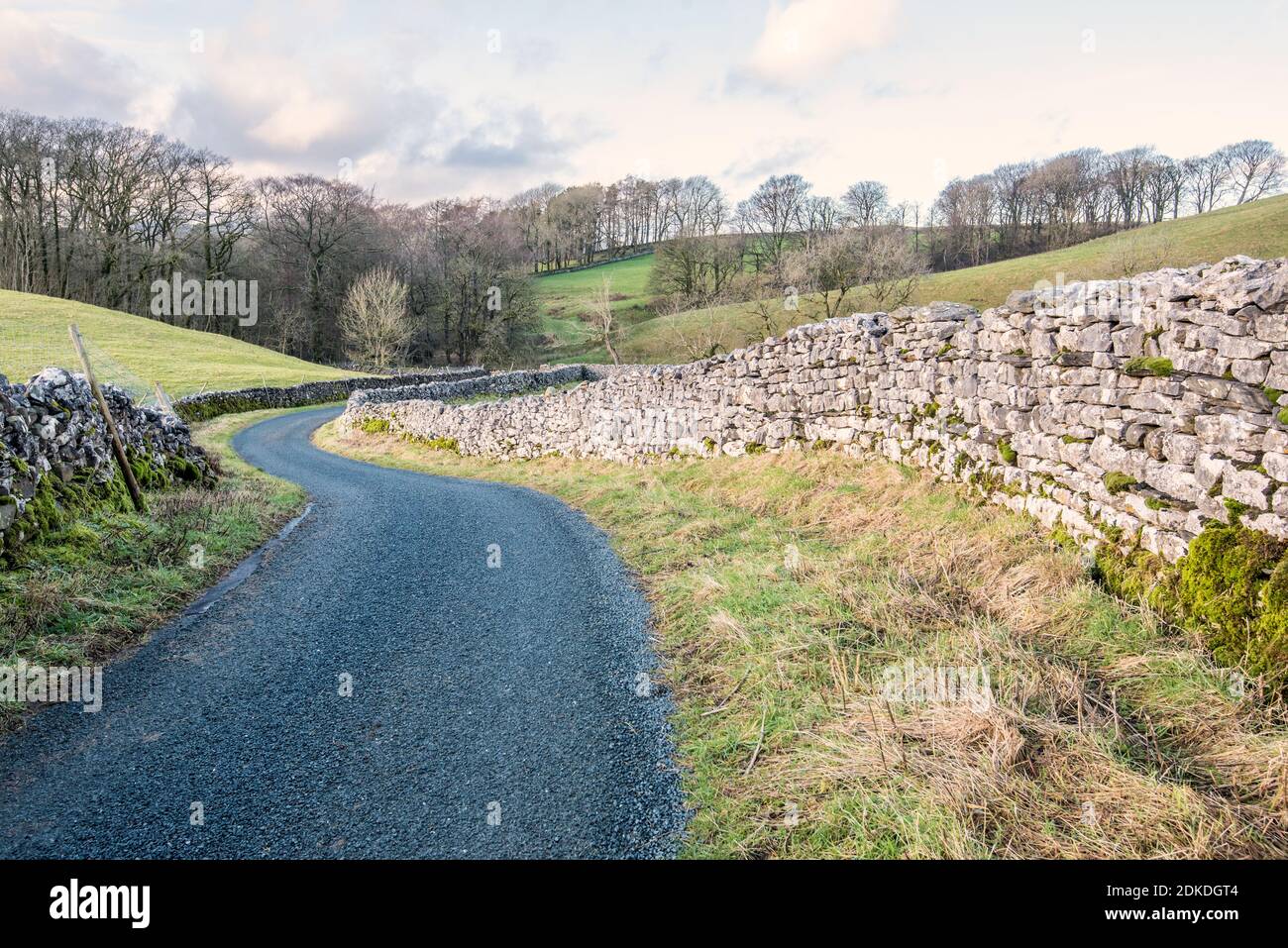 Una strada tranquilla su Horton-in-Ribblesdale Foto Stock