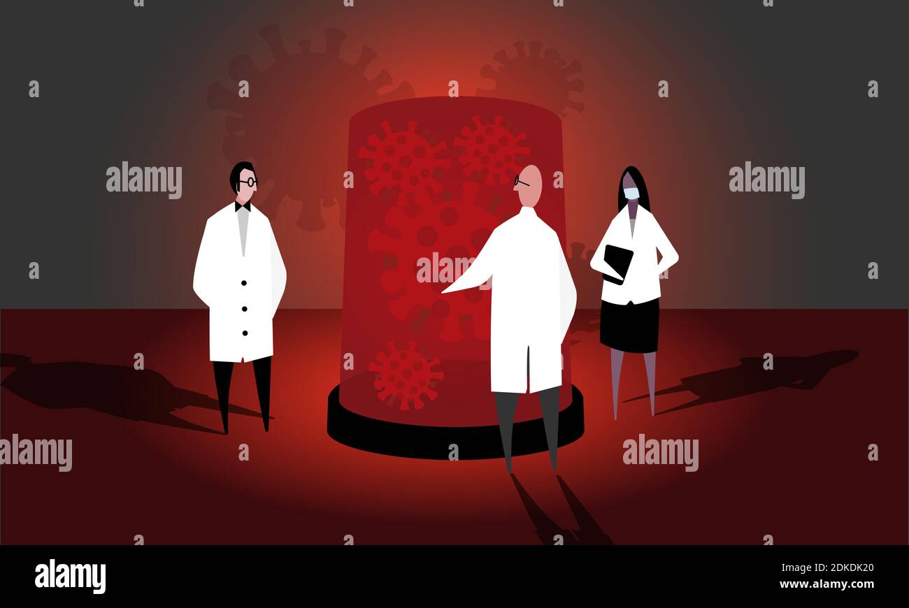 Il globo sta vivendo un picco nei casi COVID-19. Illustrazione Vettoriale