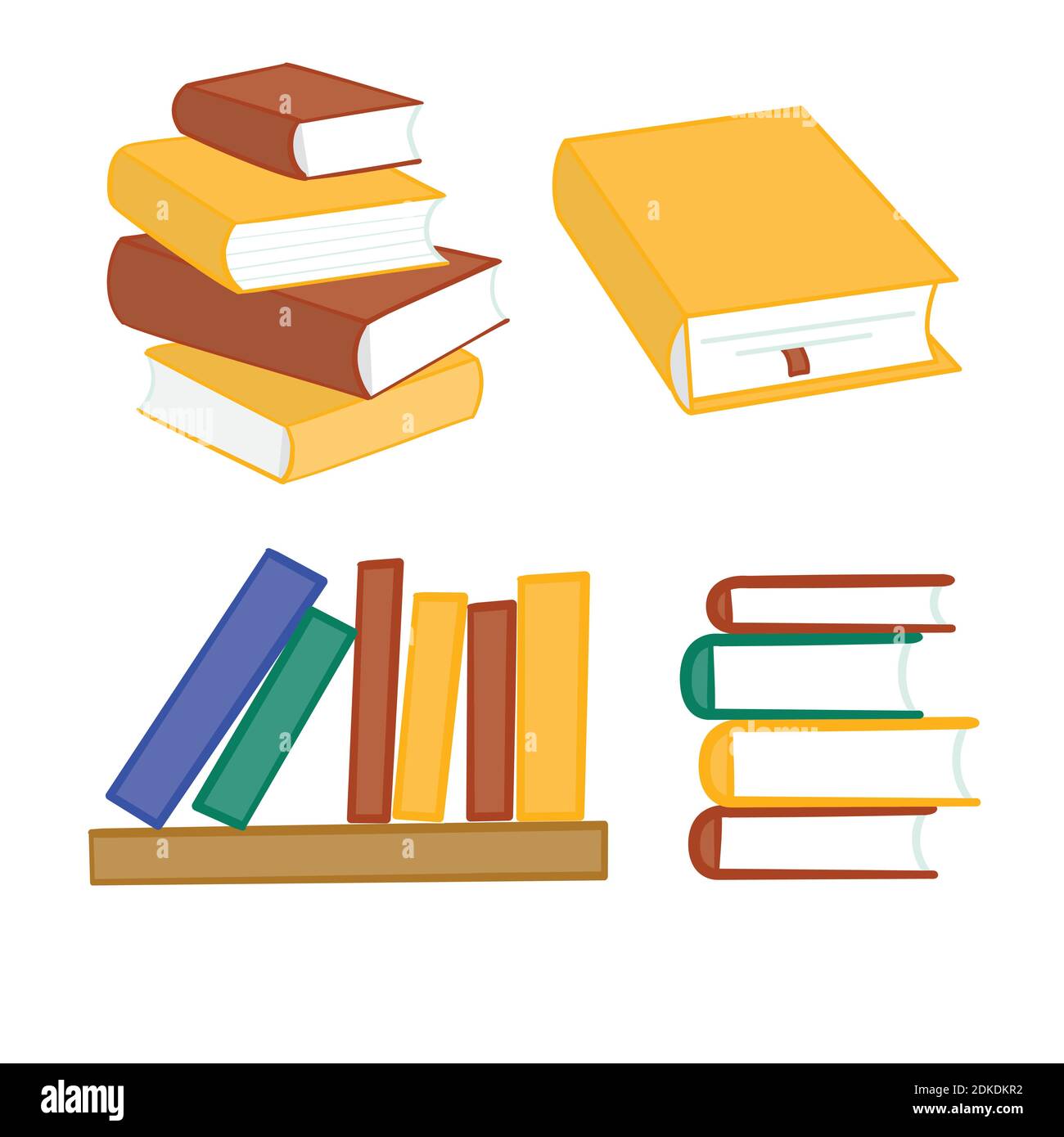 Pila di libri multicolore. Illustrazione vettoriale. Illustrazione Vettoriale