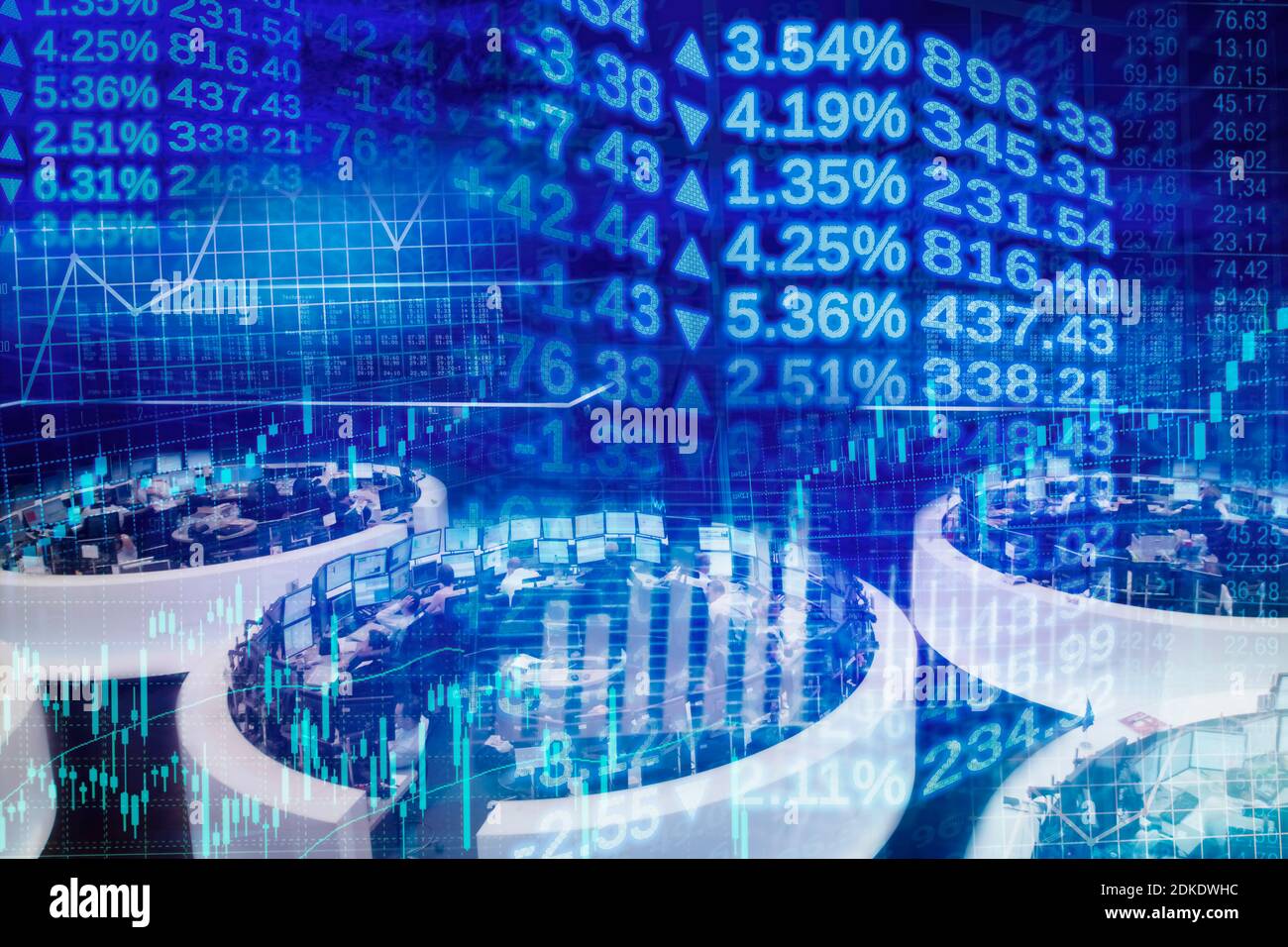 Sale di scambio e prezzi di mercato Foto Stock