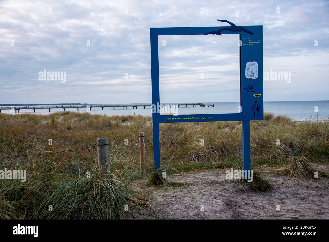 Molo di Prerow, Mar Baltico, Meclemburgo-Pomerania occidentale, Germania Foto Stock