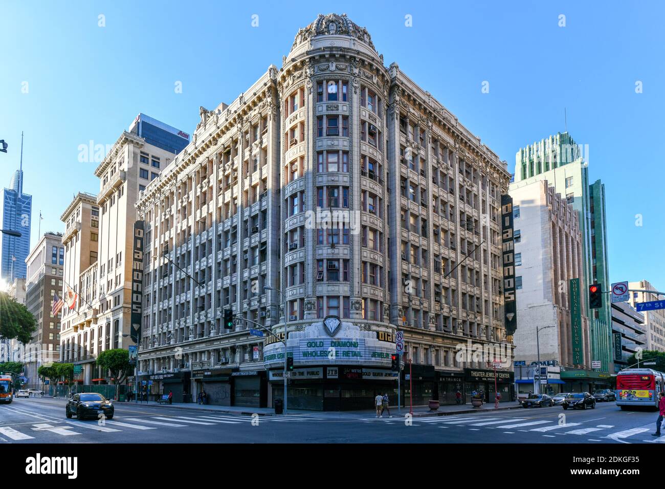 Los Angeles CA, 26 agosto 2020: Los Angeles Jewellery District Foto Stock