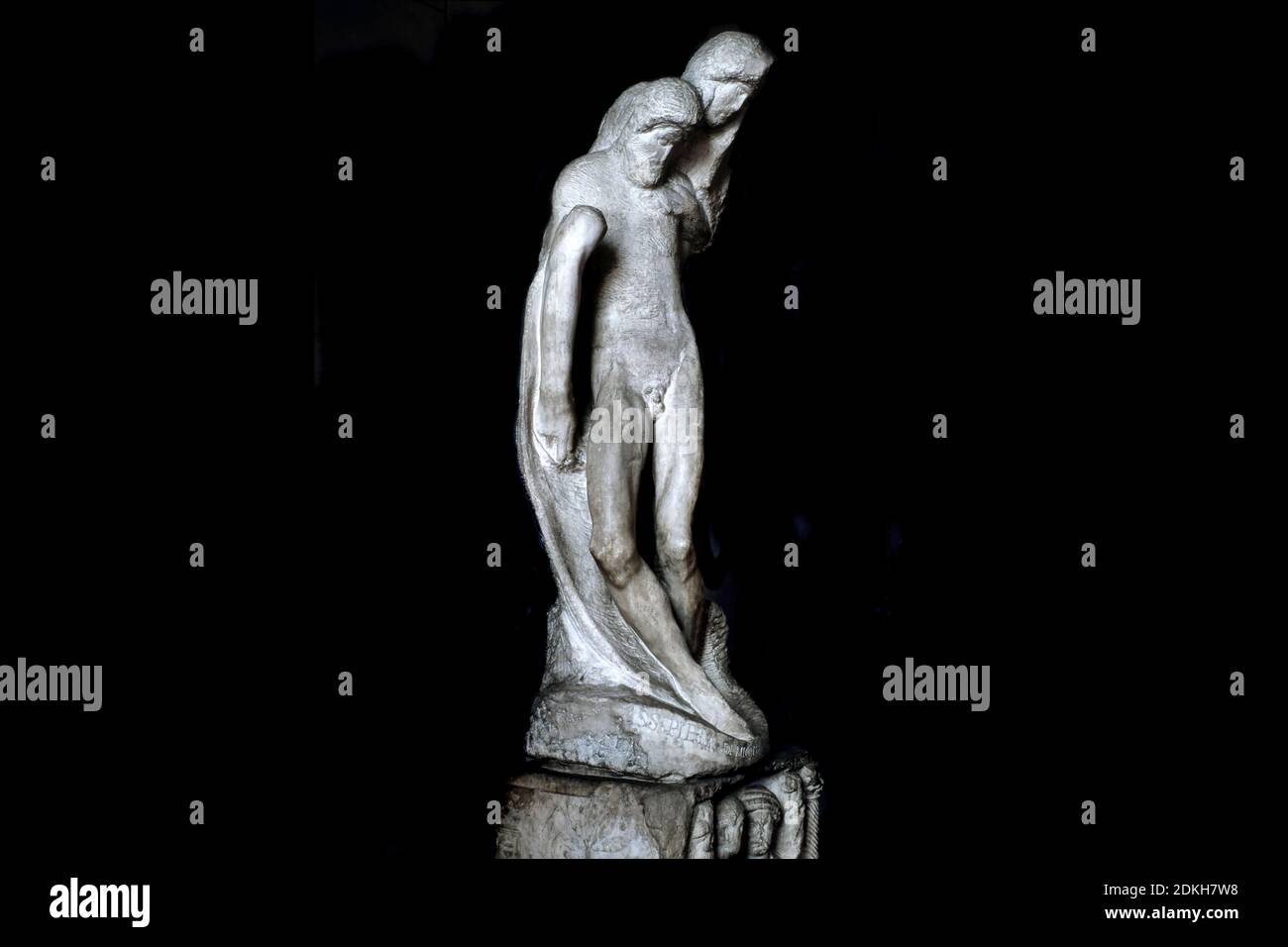 Rinascimento italiano Michelangelo Buonarroti. 1475 - 1564 . Pietà Rodanini. 1552 - 1564. scultura in marmo. altezza cm 195. Foto Stock