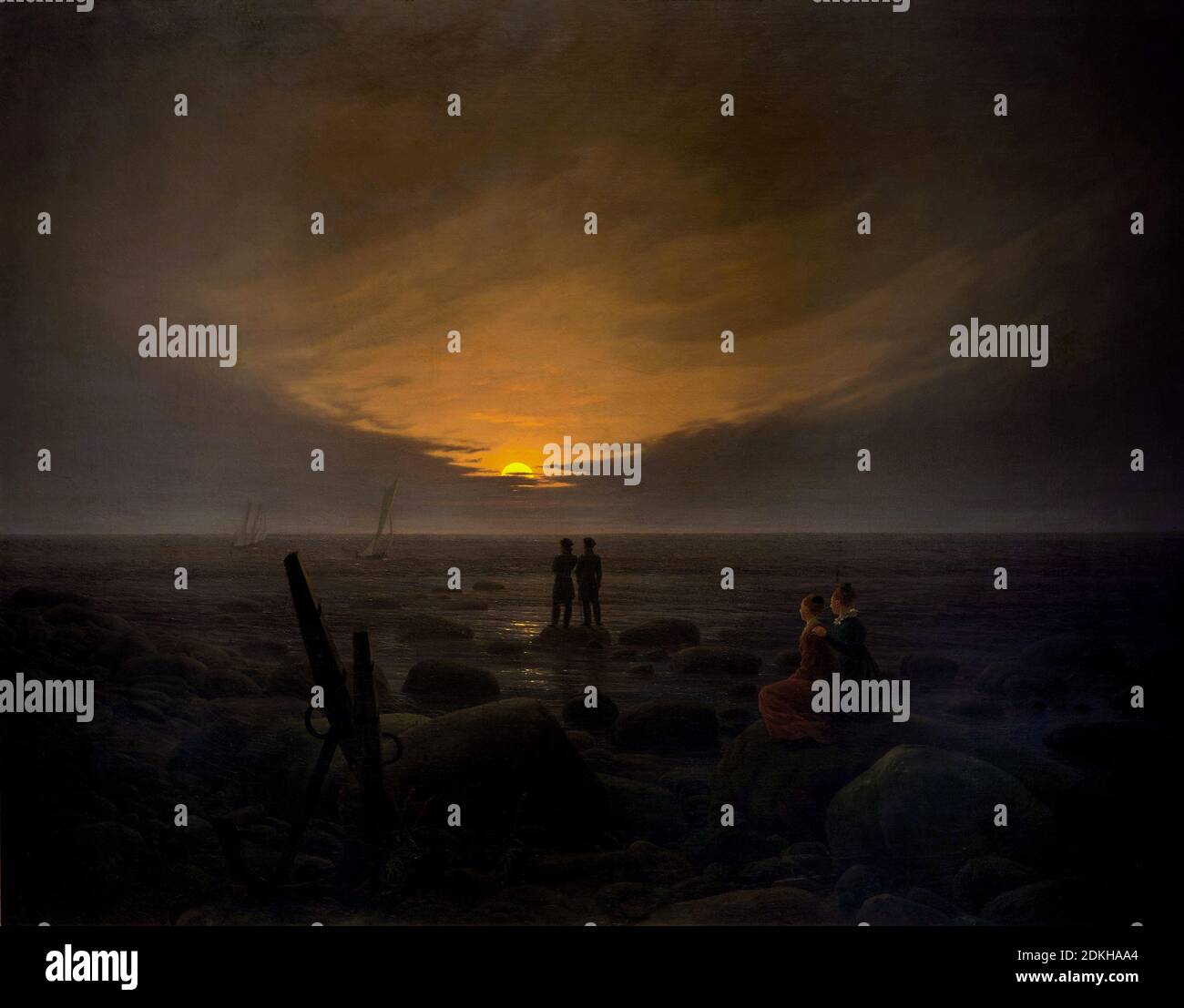 La Luna Sorge Dal Mare Caspar David Friedrich. 1774–1840. Luna che sorge sul mare. 1821