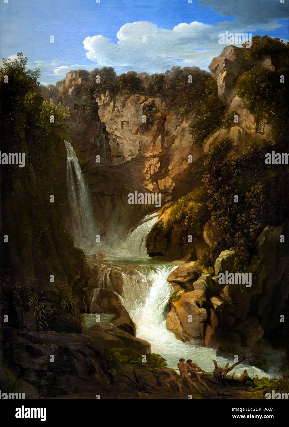 Luigi Basiletti . 1780-1859. La cascata di Tivoli. 1803-1810. dipinto ad olio su tela. cm 133 x 96.5. Foto Stock