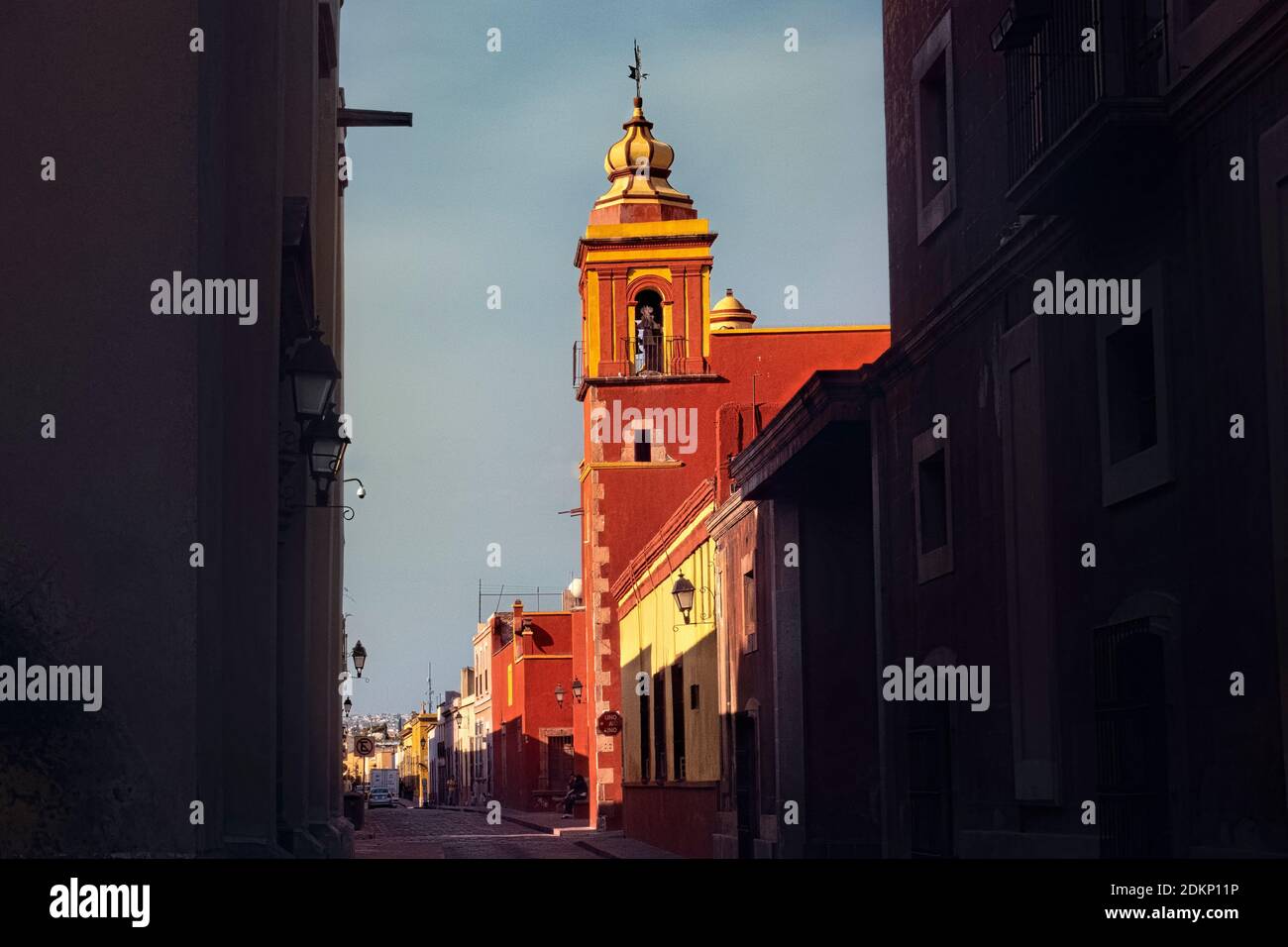 Convento Carmelitano al tramonto, Santiago de Queretaro, Queretaro, Messico Foto Stock