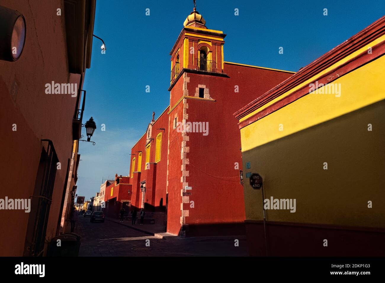 Convento Carmelitano al tramonto, Santiago de Queretaro, Queretaro, Messico Foto Stock