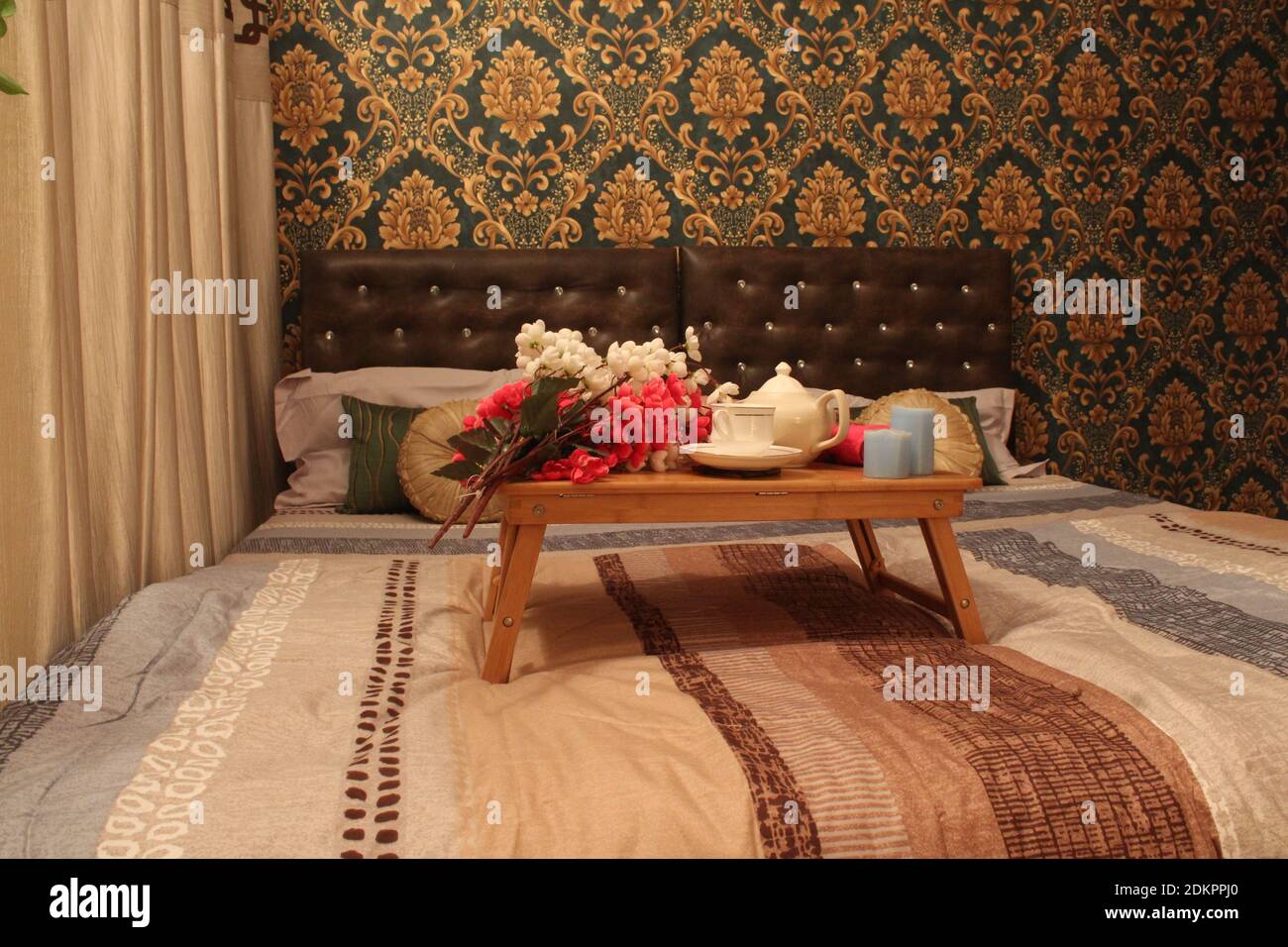 L'arredamento della camera ha mostrato Foto Stock