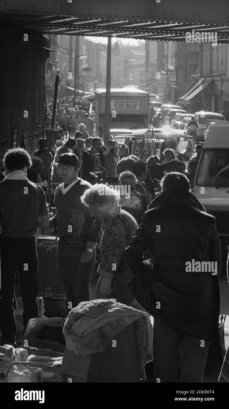 Portobello strada mercato circa 1984 Foto Stock