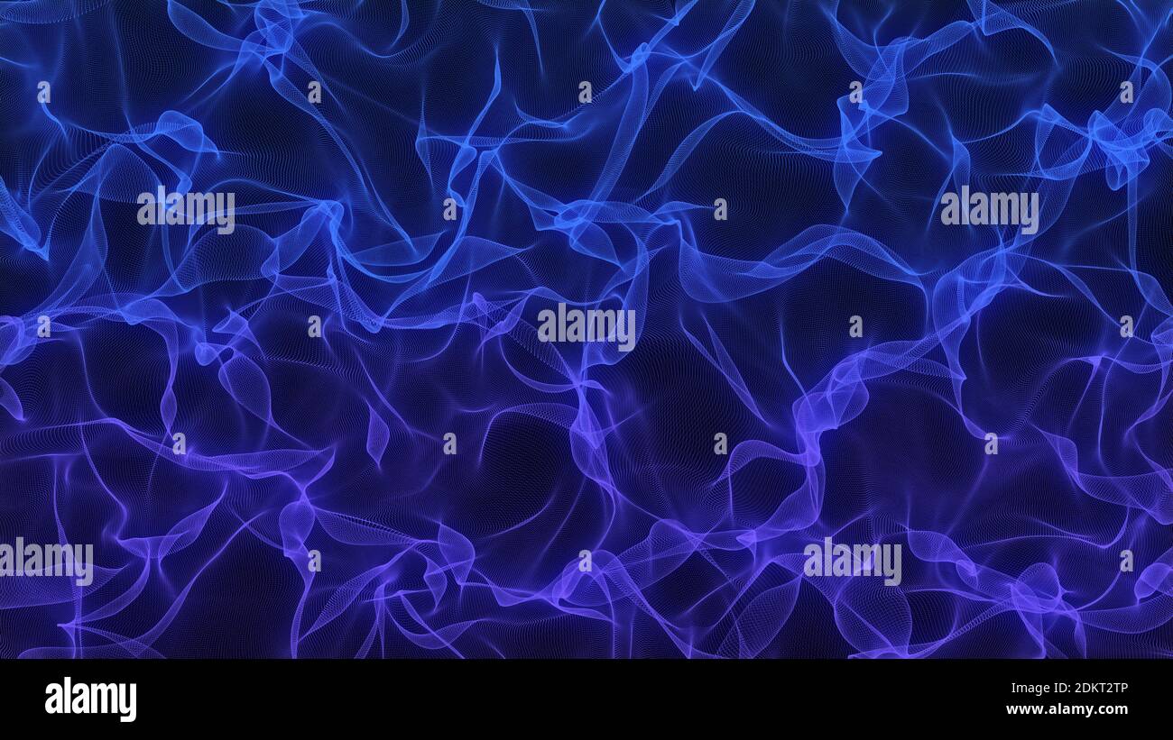 Astratto iperrealistico sfondo ondulato e fumoso, bellissimi motivi dinamici illuminanti con luce brillante e sfondo gradiente colorato. 3D Foto Stock