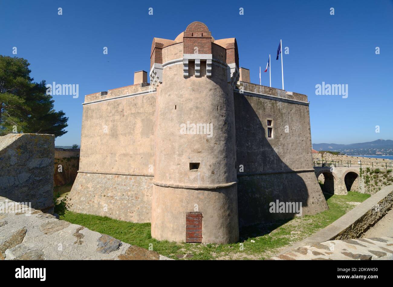 Cittadella di Saint Tropez, Castello medievale o Fortezza e Moat Saint Tropez Var Provence Francia Foto Stock