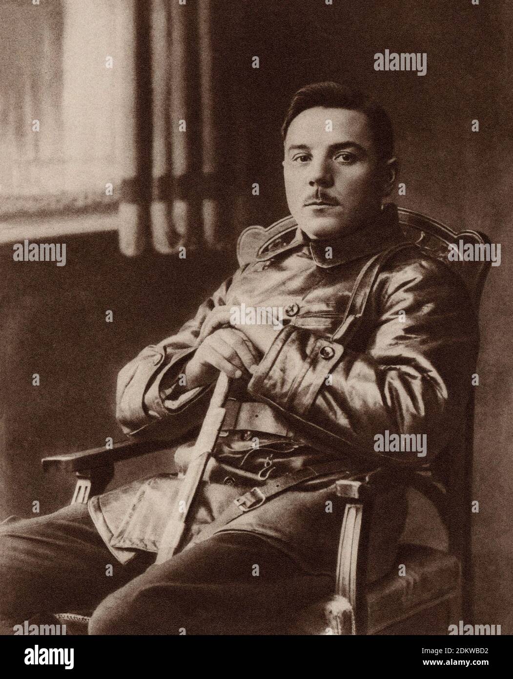 Foto d'archivio di Klim Voroshilov. Tempo della guerra civile russa. 1919 Klim Voroshilov (1881 – 1969) è stato un Foto Stock