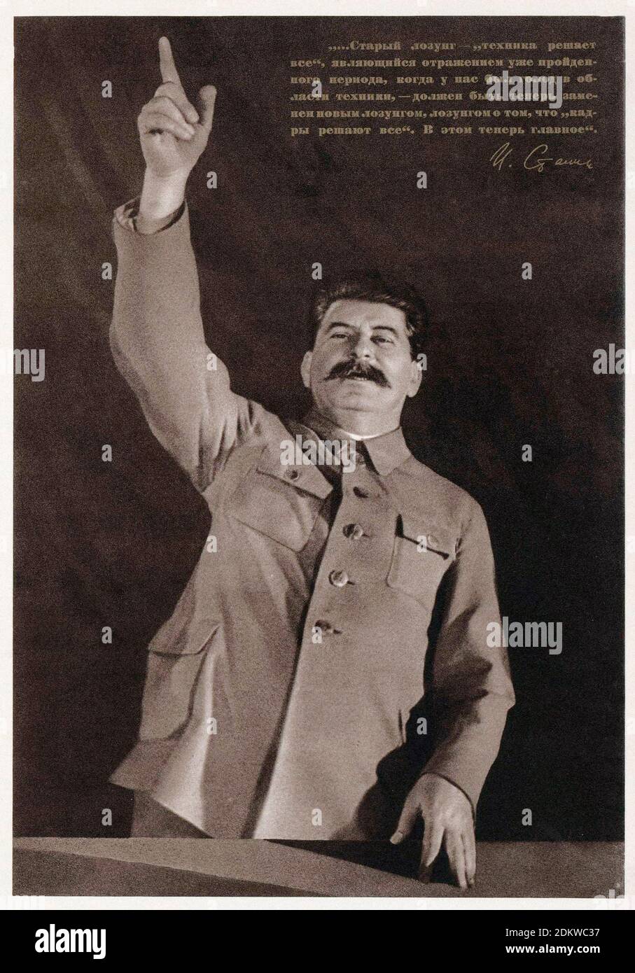 Foto retrò di Joseph Stalin. Joseph Stalin (1878 – 1953) un rivoluzionario georgiano e politico sovietico che guidò l'Unione Sovietica dalla metà degli anni venti Foto Stock