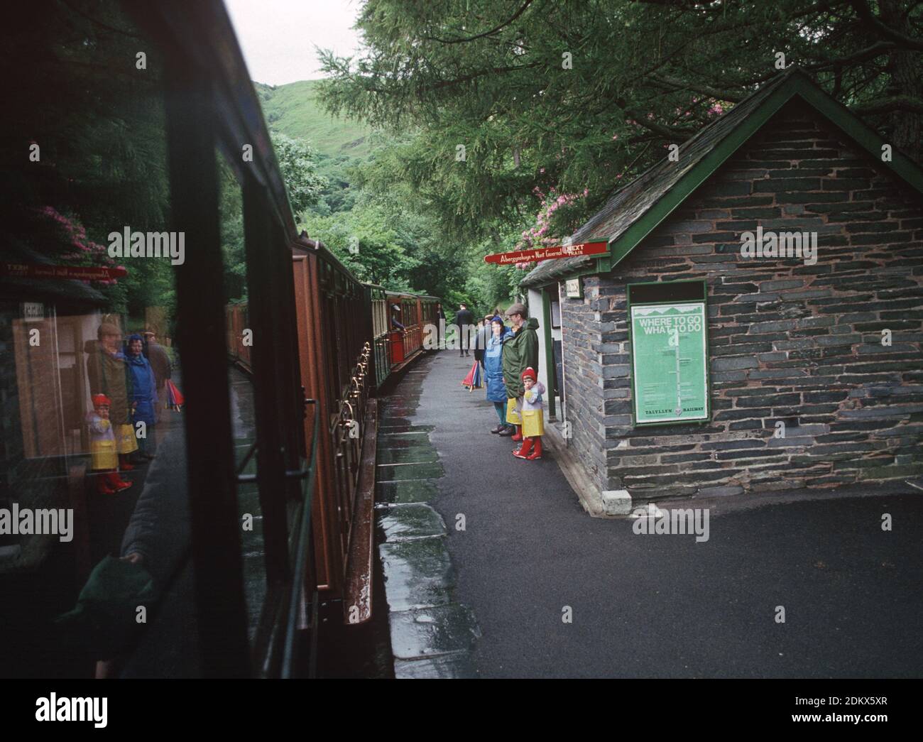 Heritage Talyllyn Railway, stazione di Abergynolwyn, Mid Wales, Gran Bretagna Foto Stock