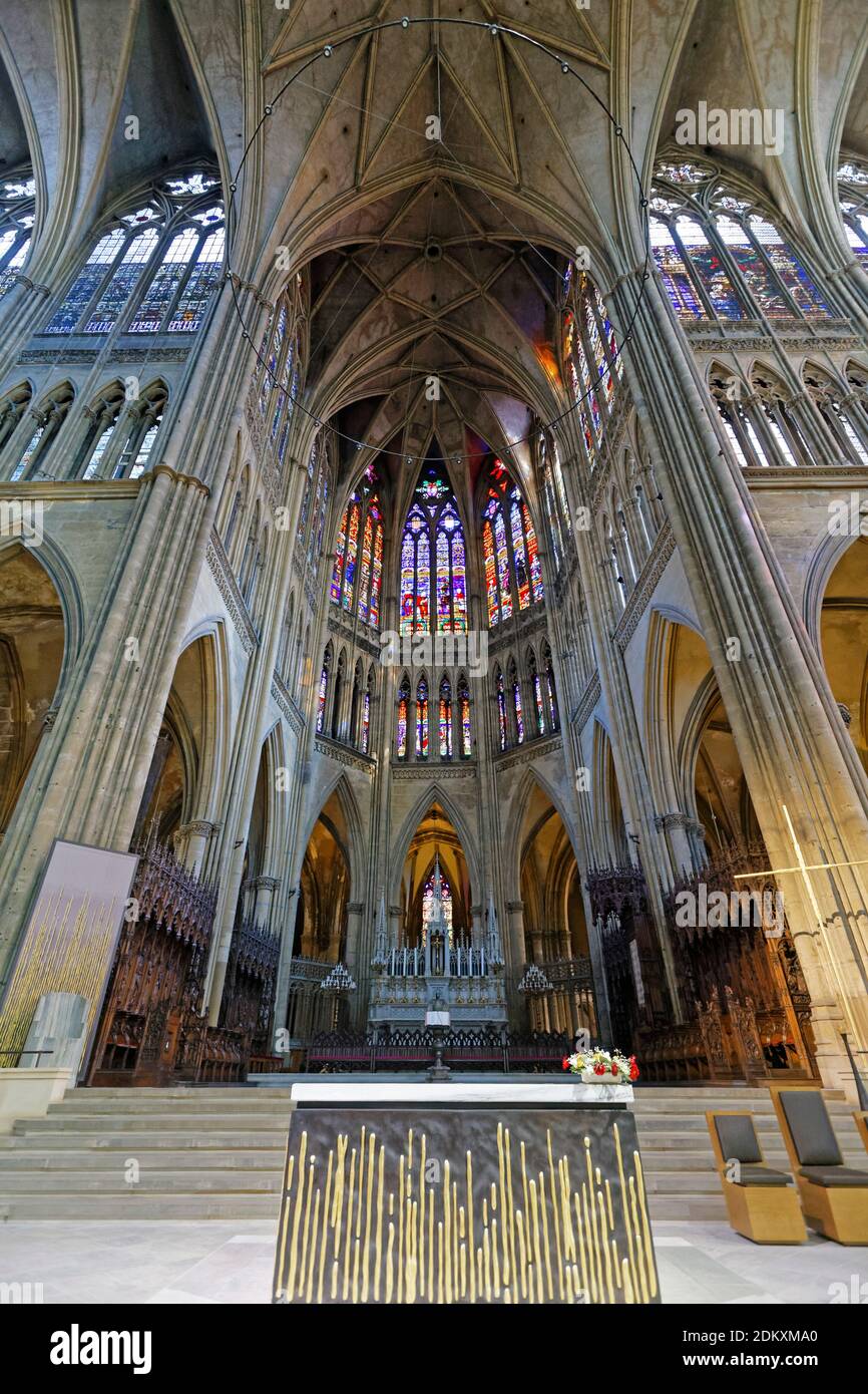 Cattedrale di Metz (Cattedrale di Santo Stefano), Francia Foto Stock