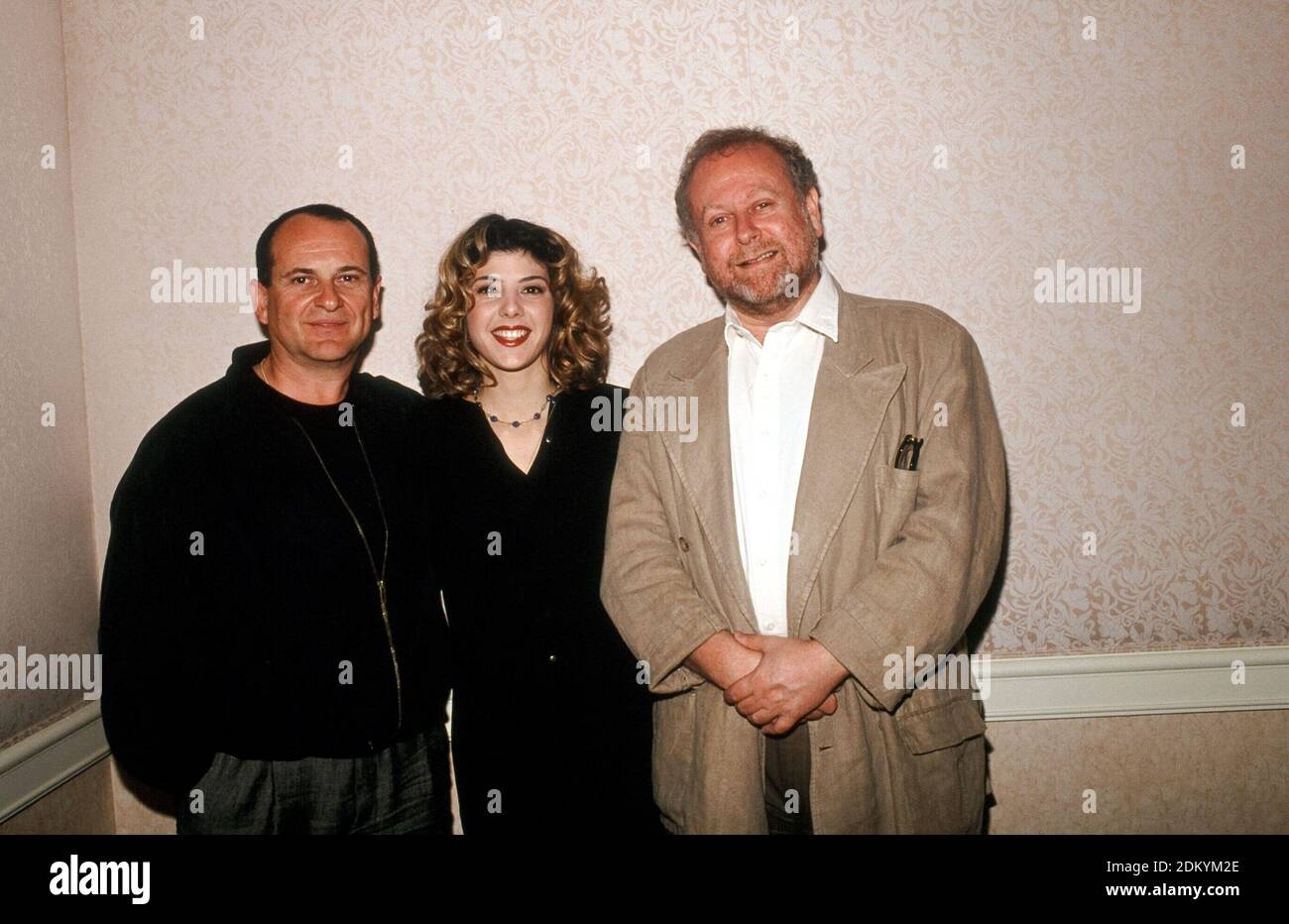 Star of 'My Cousin Vinny', Joe Pesci, Marisa Tomei e Director Jonathan Lynn, circa 1992 / file Reference N. 34000-1115PLTHA Foto Stock