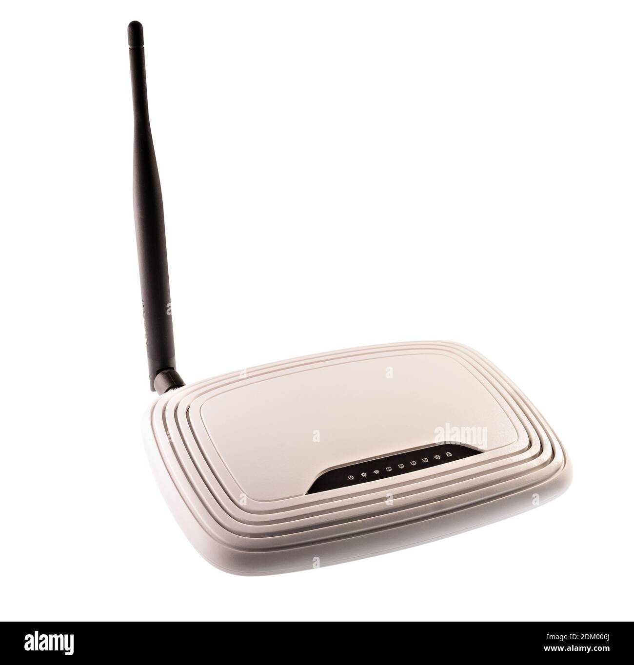 Router Wi fi isolato su sfondo bianco (tutti i logo, le iscrizioni e i contrassegni rimossi) Foto Stock