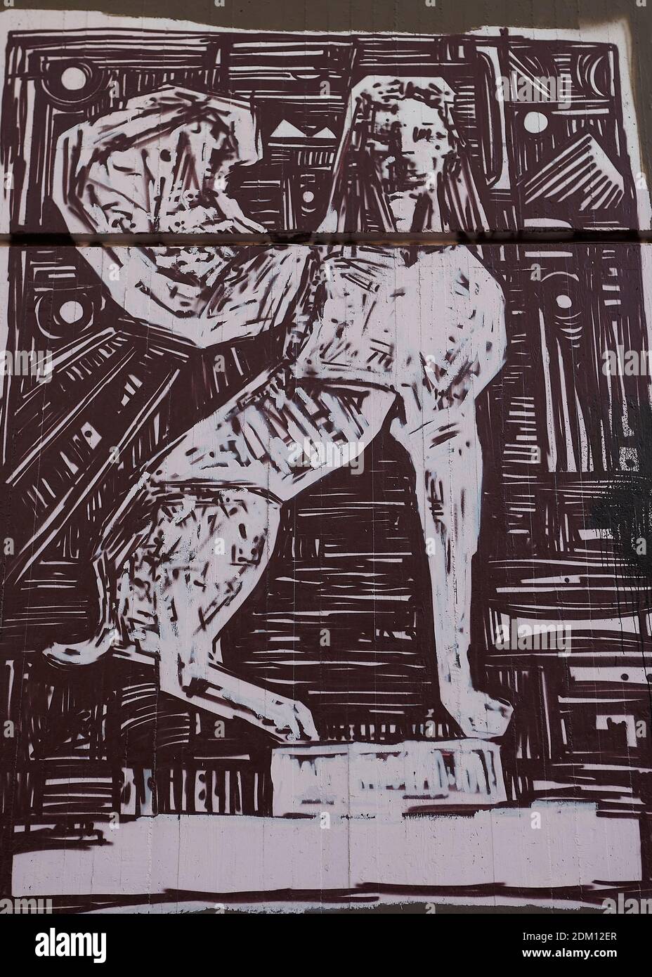 sphinx, graffiti ad Atene Grecia Foto Stock