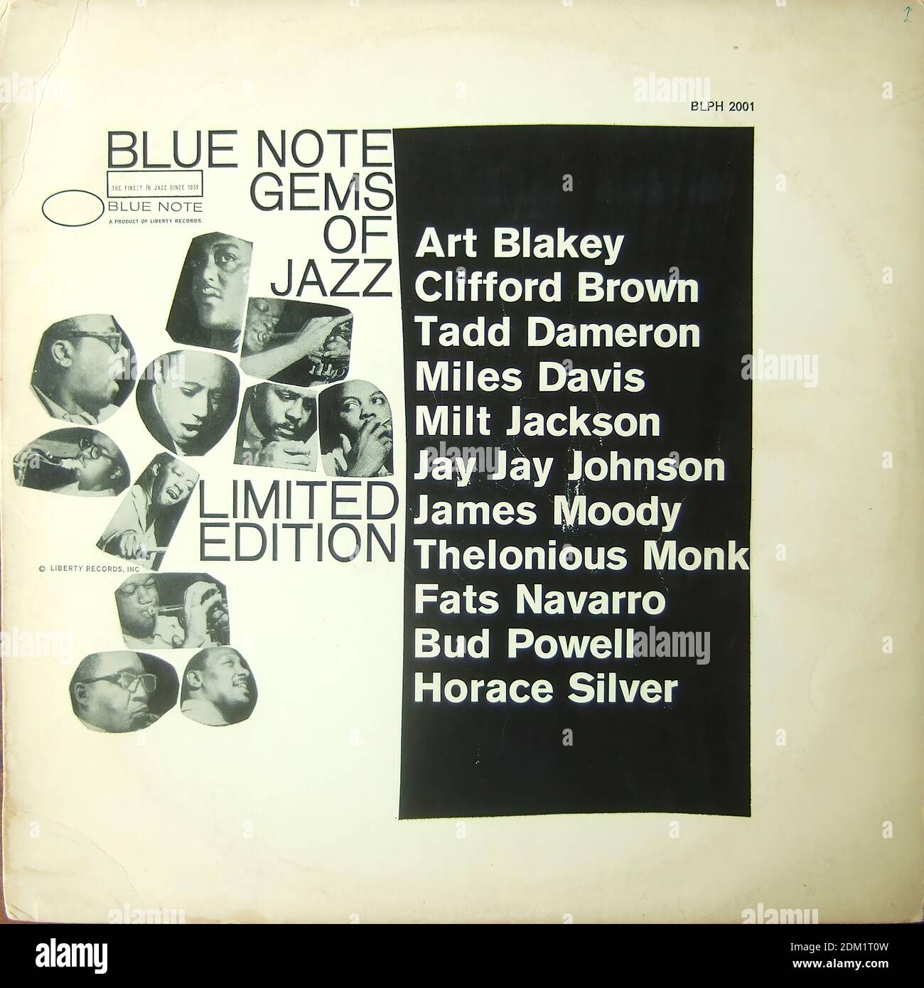 Blue Note Gems of Jazz - Limited Edition - Miles Davis, Bud Powell, James Moody, Jay Jay Johnson, Milt Jackson, Thelonious Monk, Tadd Dameron, Horace Silver, Clifford Brown, Art Blakey & Sabu -Blue No o Foto Stock