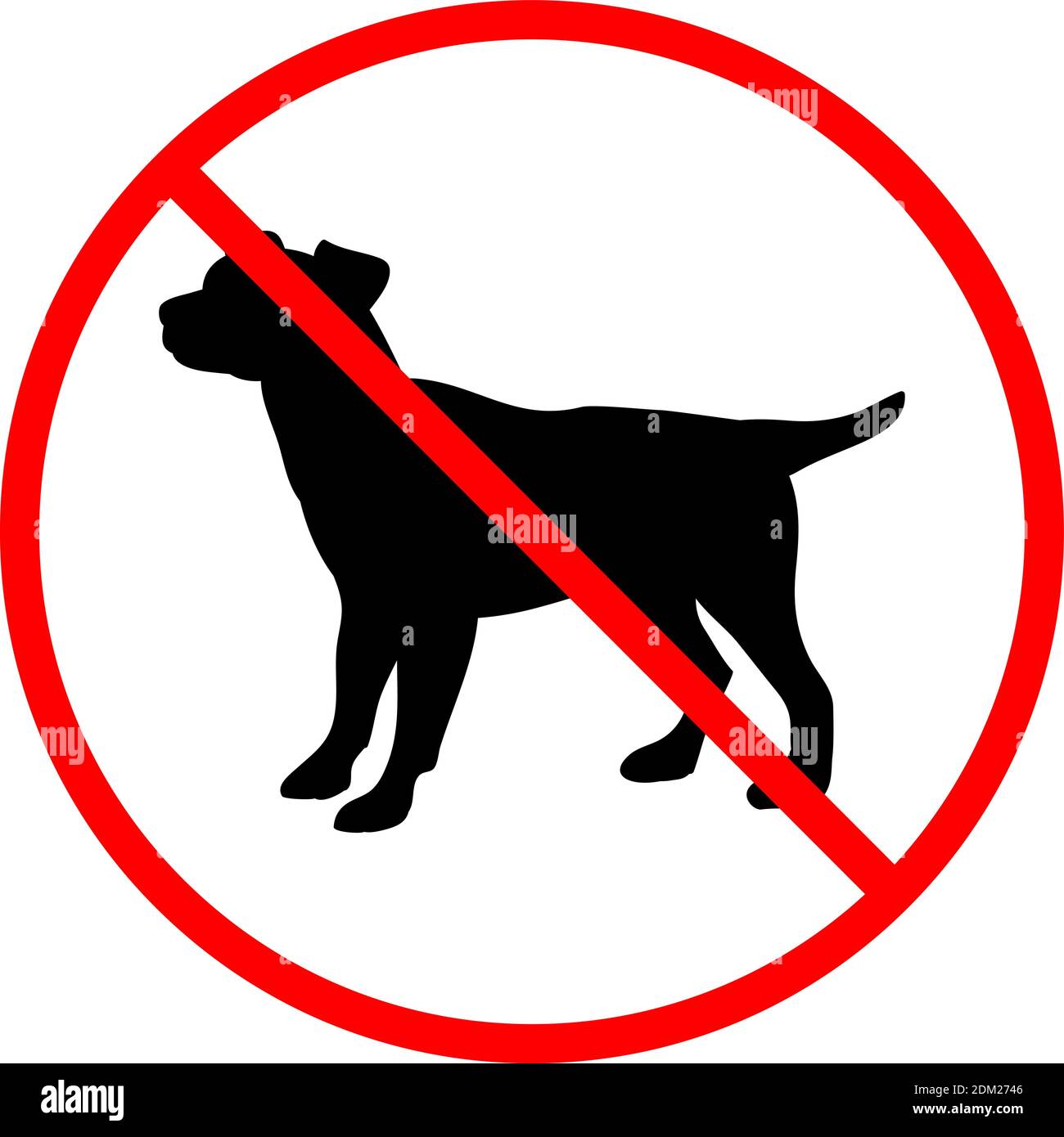 Non sono ammessi cani. È vietato camminare con un cartello di cani. Icona del simbolo dell'illustrazione Illustrazione Vettoriale