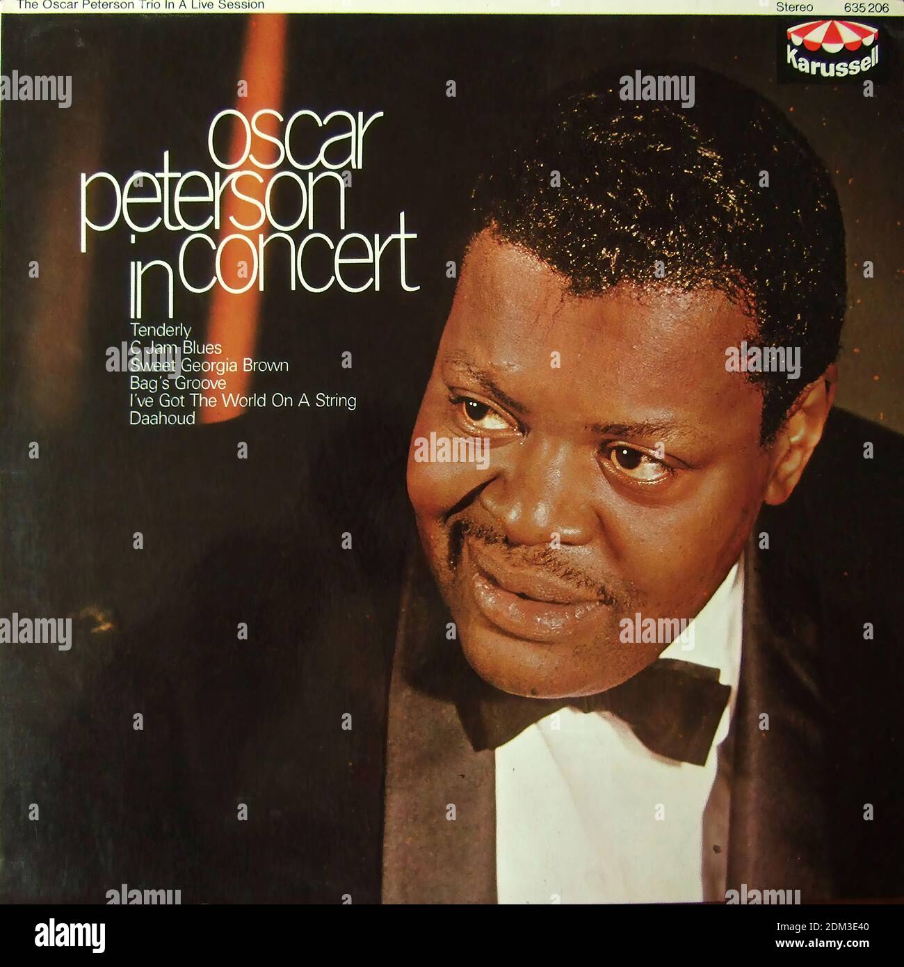 Oscar Peterson in concerto, Karussell - copertina di un album in vinile d'epoca Foto Stock