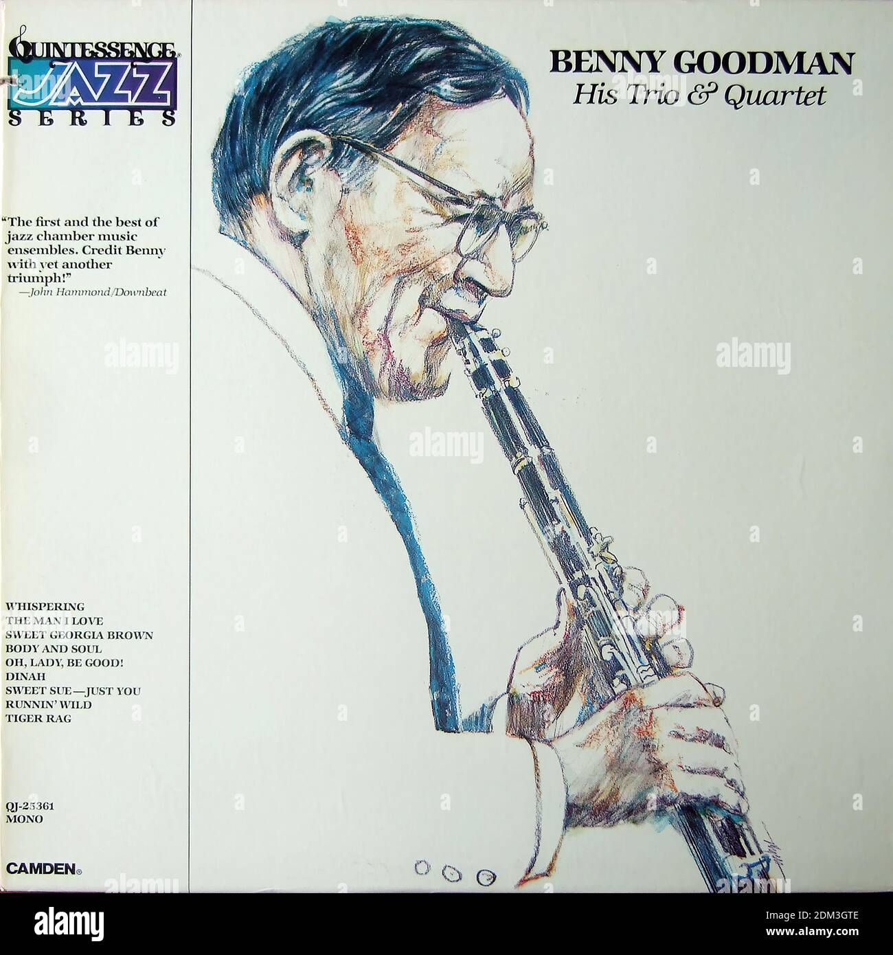 Benny Goodman, il suo Trio & Quartet, Quintessence Jazz Series QJ-25361 Mono - copertina di album in vinile d'epoca Foto Stock
