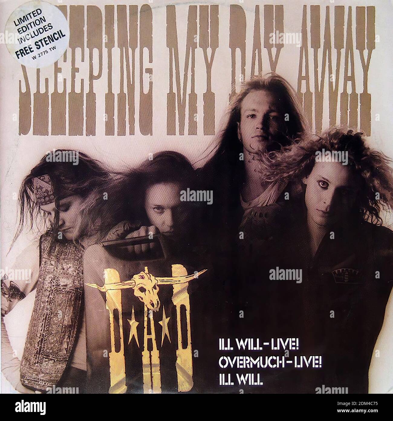 PAPÀ d.A.D dormendo il mio giorno di distanza + stencil - Vintage Copertina vinile 01 Foto Stock