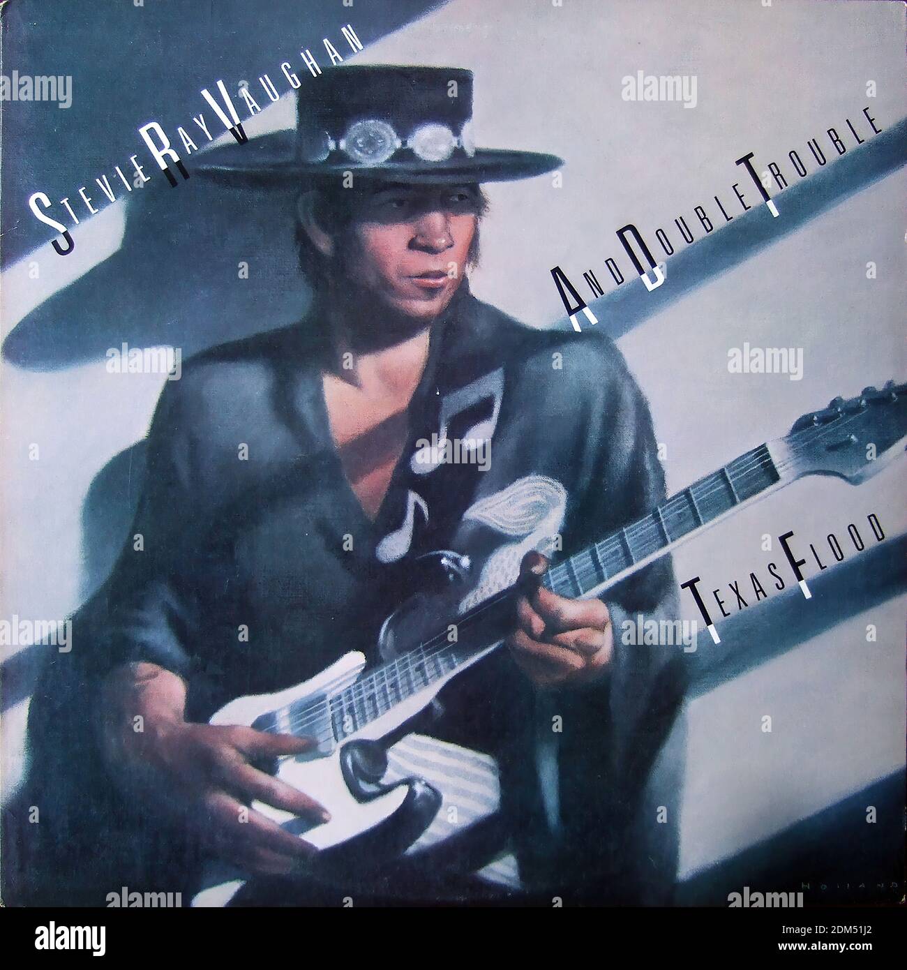 Stevie Ray Vaughan - Texas Flood - Vintage Vinyl album coperchio Foto Stock