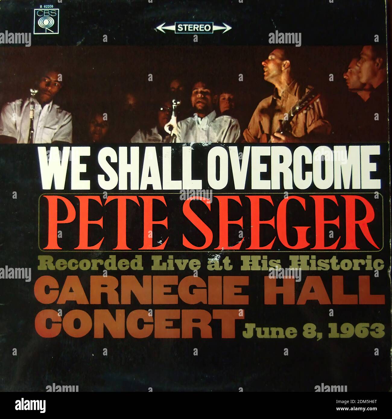 Pete Seeger - We Well Absorpover, registrato dal vivo al suo Concerto storico di Carnegie Hall, giugno 8,1963, CBS - copertina di un album in vinile d'epoca Foto Stock