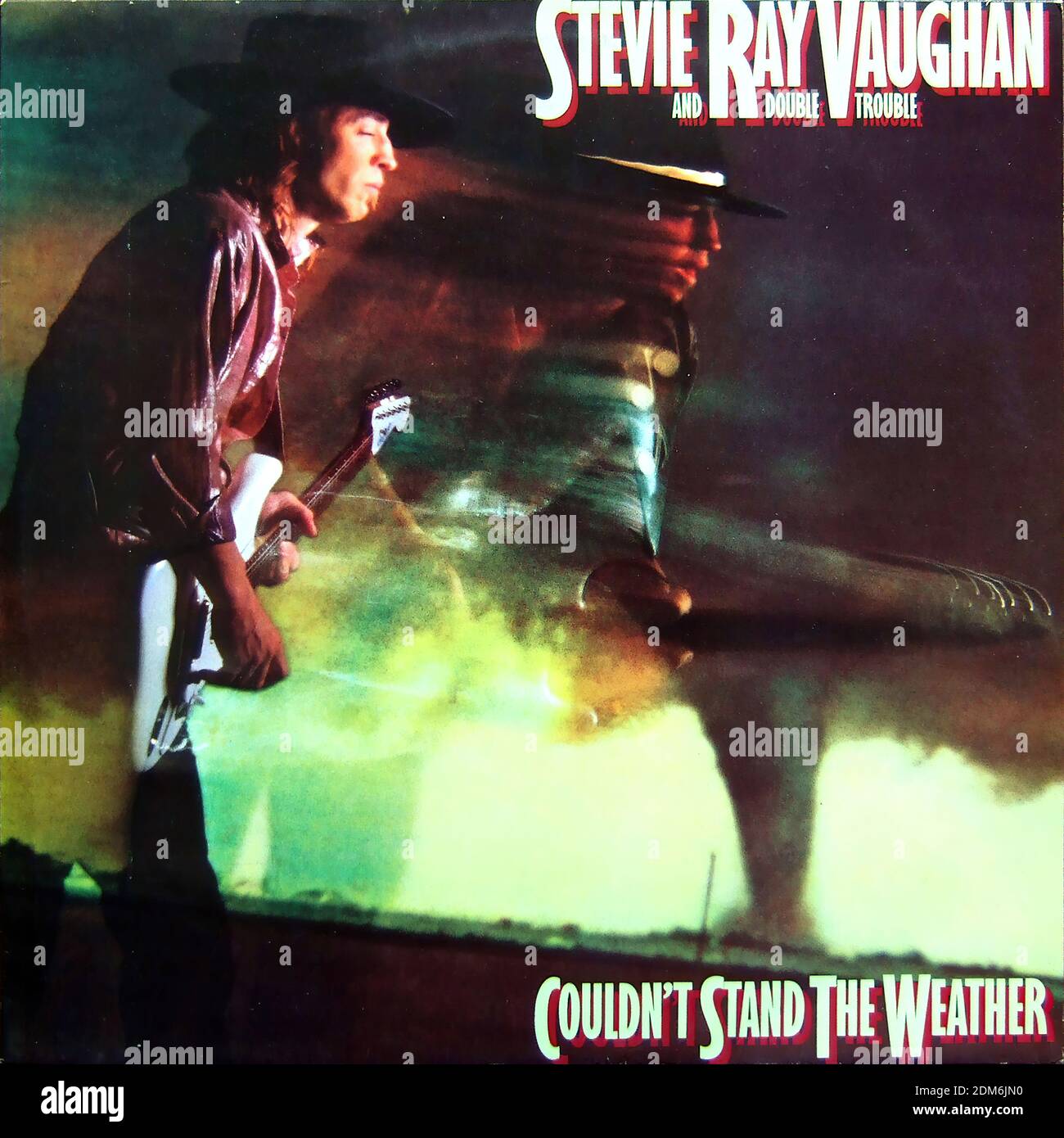 Stevie Ray Vaughan - non poteva stare in piedi il tempo - Vintage copertina dell'album in vinile Foto Stock