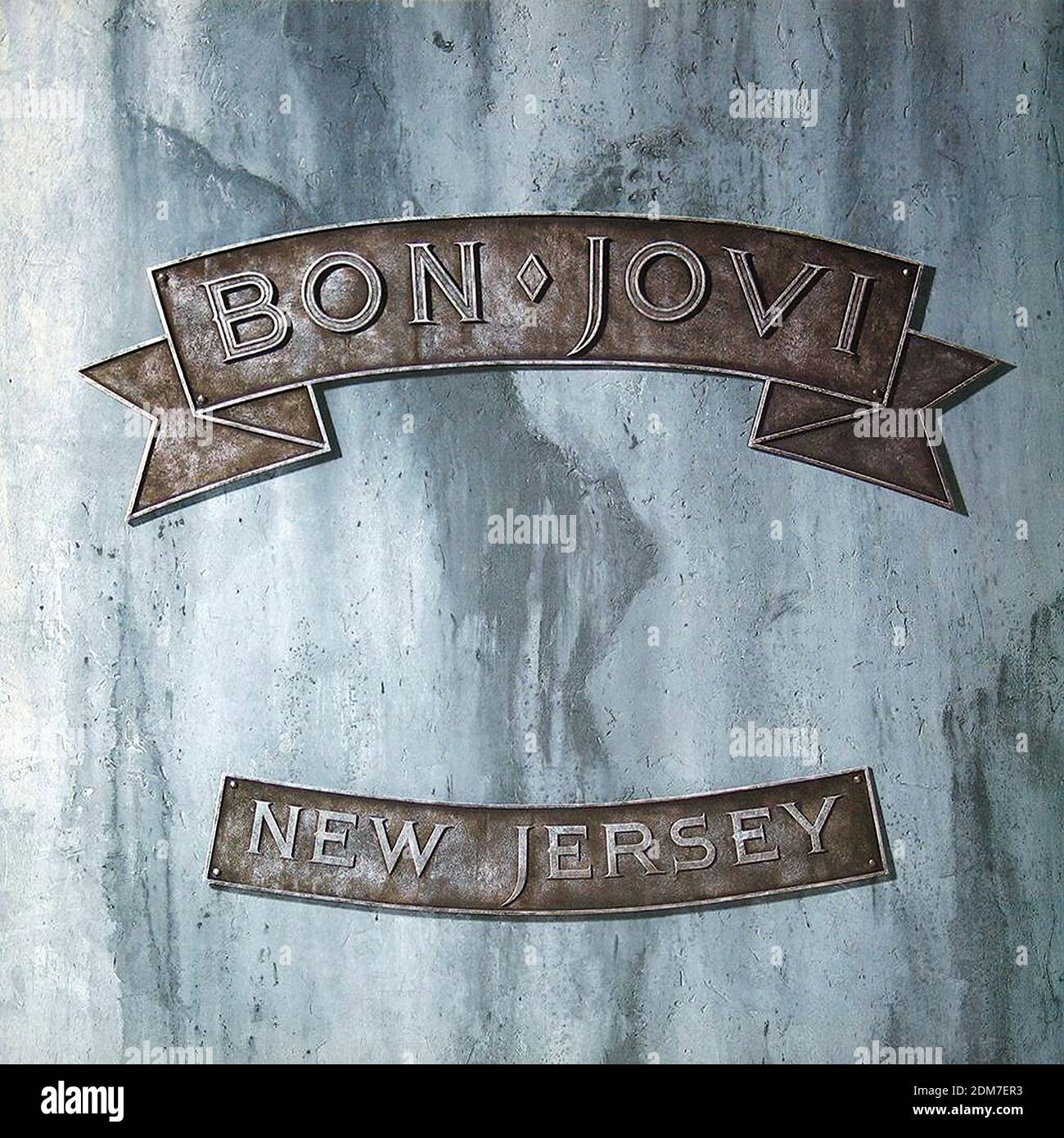 NUOVA MAGLIA BON JOVI - copertina vintage in vinile Record Foto Stock