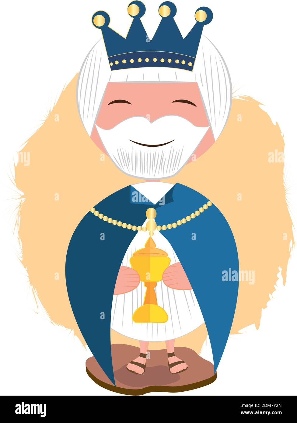 Fumetto di un re magi Illustrazione Vettoriale