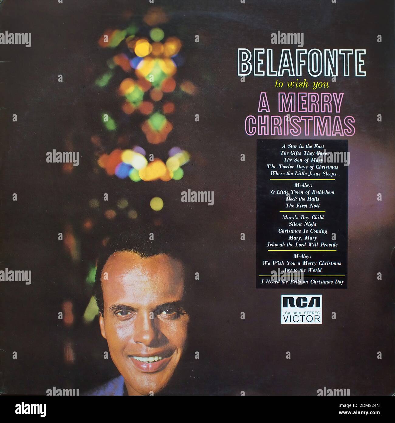 Harry Belaconte - per augurarti un buon Natale, RCA Victor Teldec LSA 3501 - copertina di album in vinile d'epoca Foto Stock