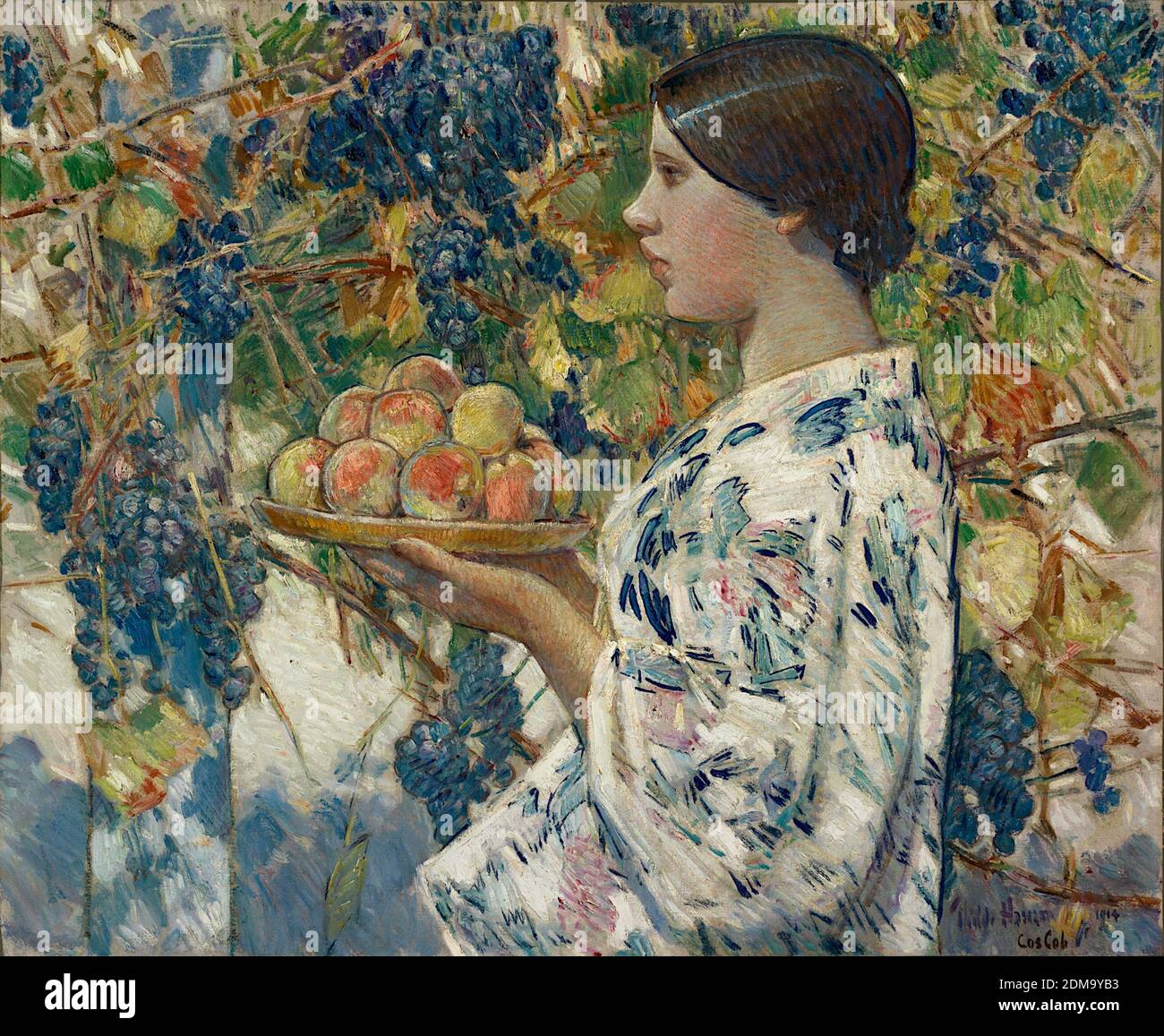 Ragazza indiana occidentale. 1914 American Impressionist Pittura di Childe Hassam - altissima risoluzione e immagine di qualità Foto Stock