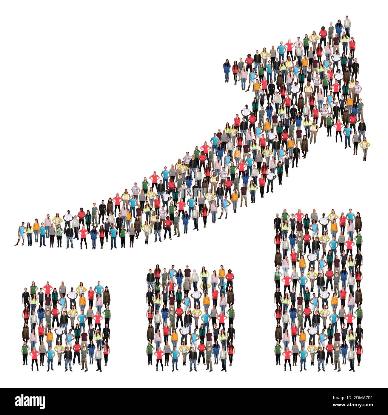 Menschen Gruppe Leute Erfolg Wirtschaft Wachstum erfolgreich diagramma Business Gewinn Foto Stock