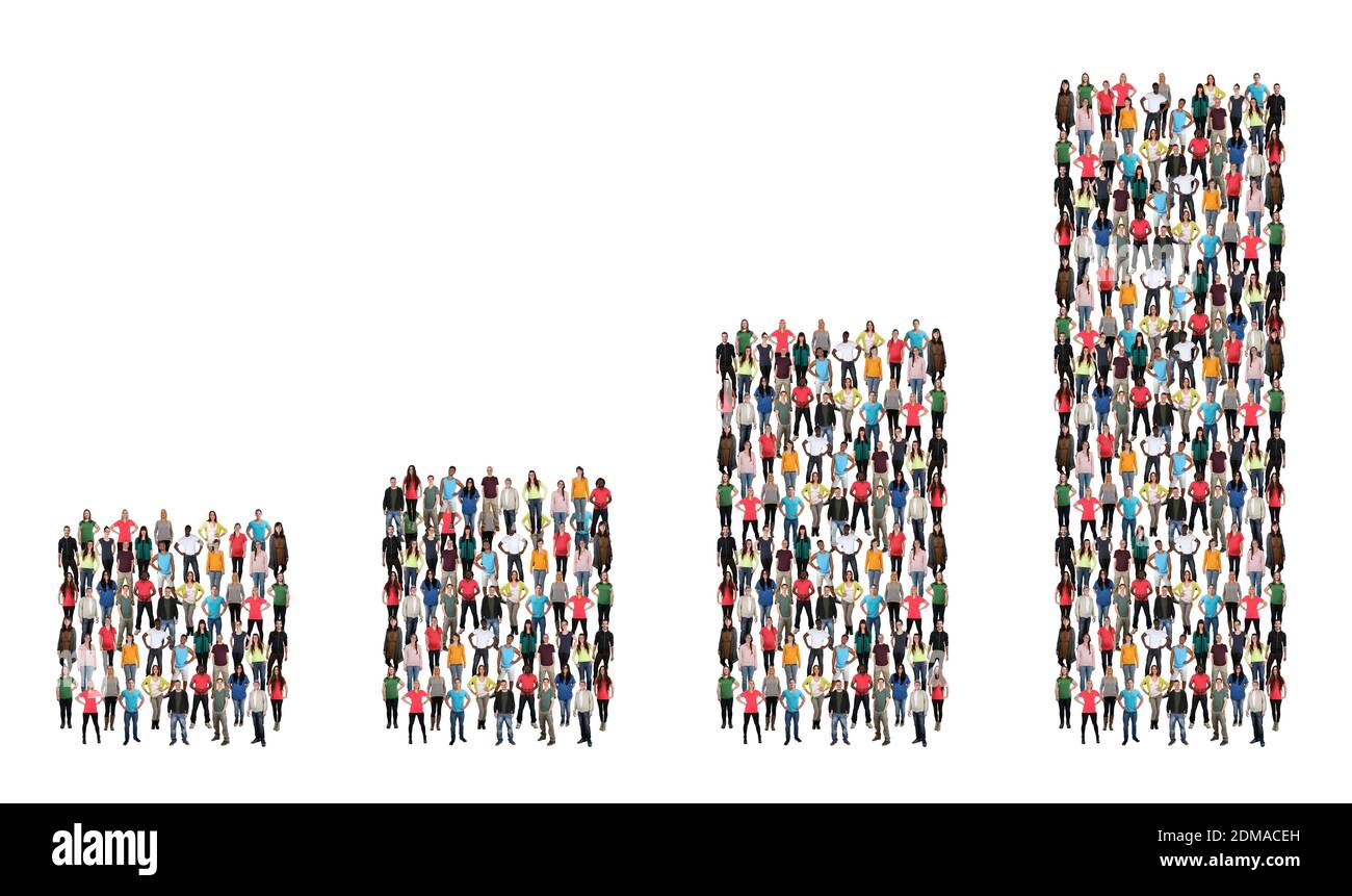 Menschen Gruppe Leute Erfolg Wirtschaft Wachstum Diagramma Business Gewinn Foto Stock