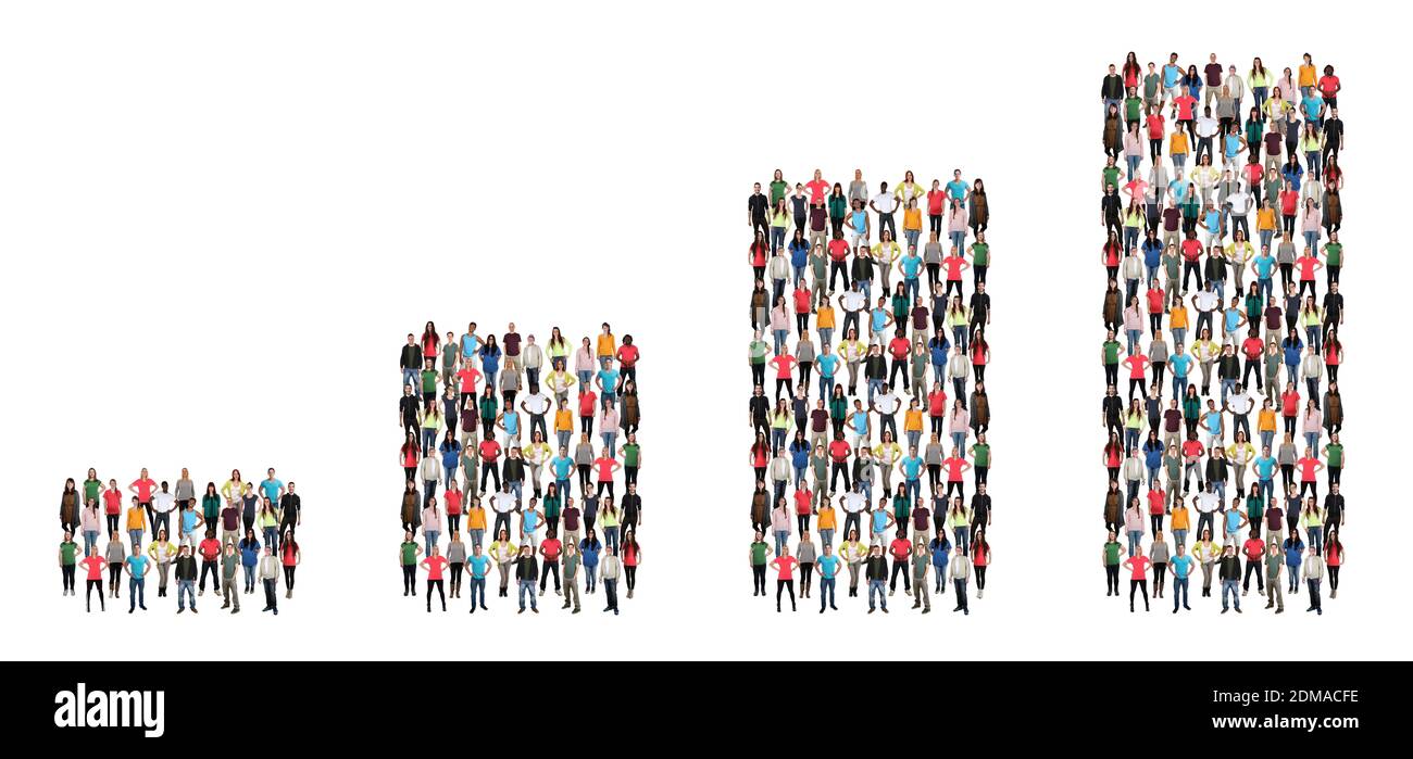 Menschen Gruppe Leute Erfolg Wirtschaft Wachstum Diagramma Business Konzept Gewinn Foto Stock