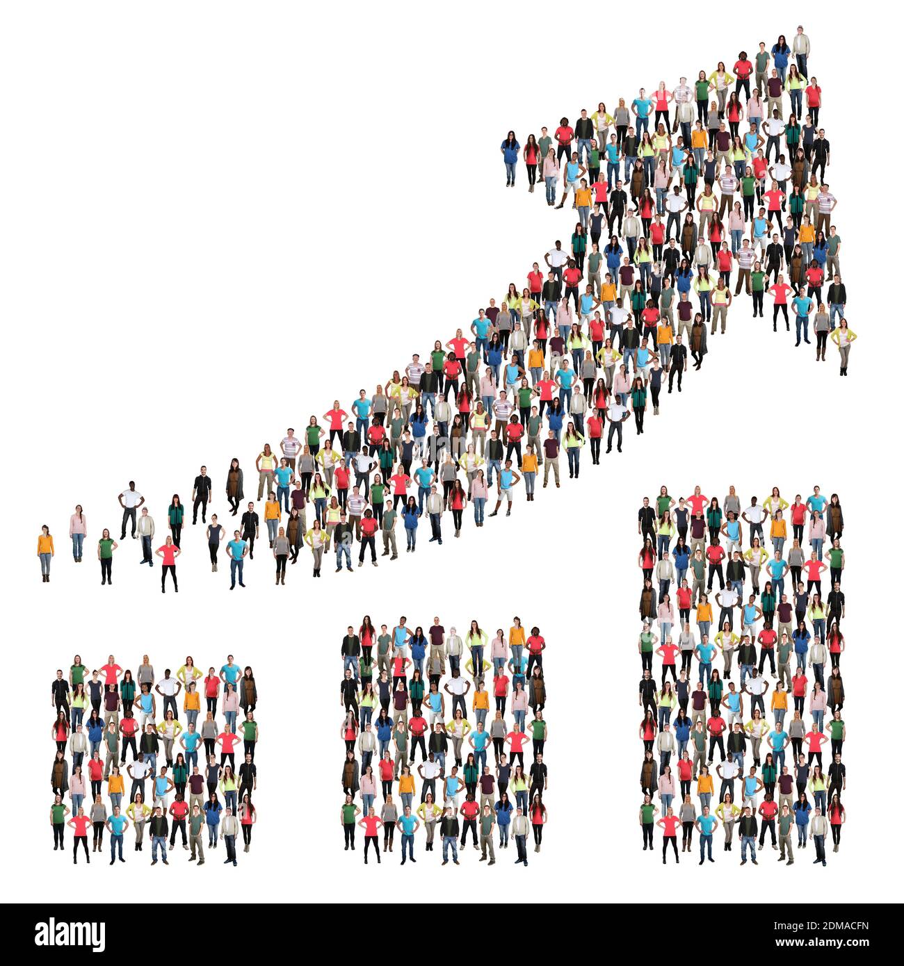 Menschen Gruppe Leute Menschengruppe Erfolg Wirtschaft Wachstum erfolgreich diagramma Business Gewinn Foto Stock