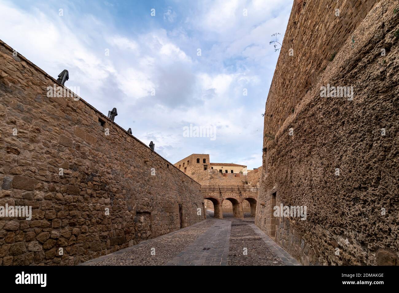 La vecchia Melilla è una città murata, che nei secoli passati serviva come rifugio per i suoi abitanti in dispute territoriali. Foto Stock