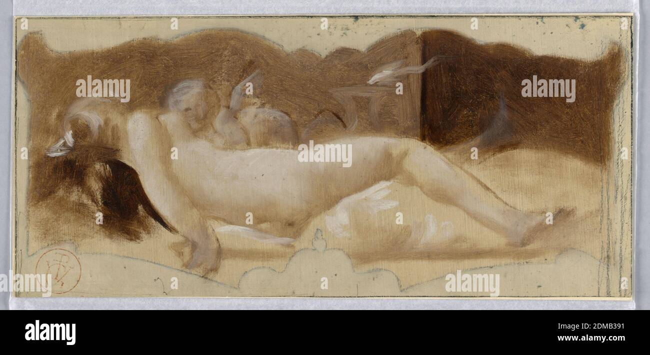 Disegno, Pierre-Victor Galland, Svizzera, Francia attiva, 1822 - 1892, Francia, fine 19 ° secolo, figure, disegno Foto Stock