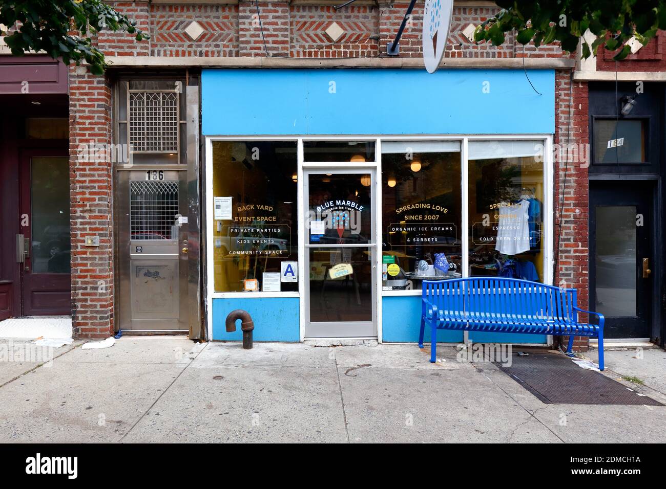 Blue Marble Ice Cream, 186 Underhill Ave, Brooklyn, New York. Foto di fronte al negozio di New York di una gelateria nel quartiere Prospect Heights. Foto Stock