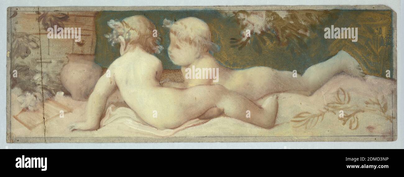 Disegno, Pierre-Victor Galland, Svizzera, Francia attiva, 1822 - 1892, Francia, fine 19 ° secolo, figure, disegno Foto Stock