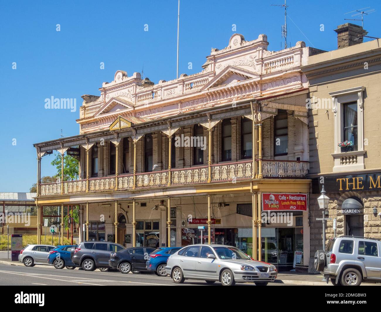 Panetteria di New York e Palazzo del caffè di Reid in Lydiard Street - Ballarat, Victoria, Australia Foto Stock