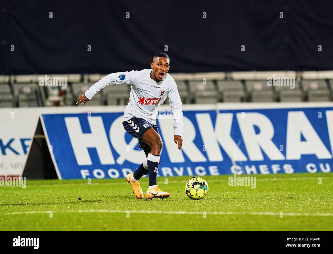 Aarhus Stadium, Aarhus, Danimarca. 16 Dic 2020. Link regalo di Aarhus GF durante Aarhus GF contro AC Horsens nello stadio di Aarhus, Aarhus, Danimarca. Kim Price/CSM/Alamy Live News Foto Stock