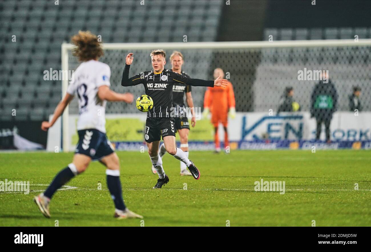 Aarhus Stadium, Aarhus, Denmark. 16th Dec, 2020. Casper Tengstedt of AC Horsens during Aarhus GF versus AC Horsens on Aarhus Stadium, Aarhus, Denmark. Kim Price/CSM/Alamy Live News Foto Stock